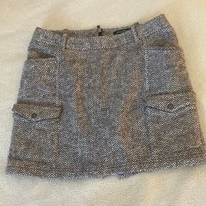 Eddie Bauer tweed miniskirt with front pockets